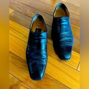 A.Testoni black dress shoes